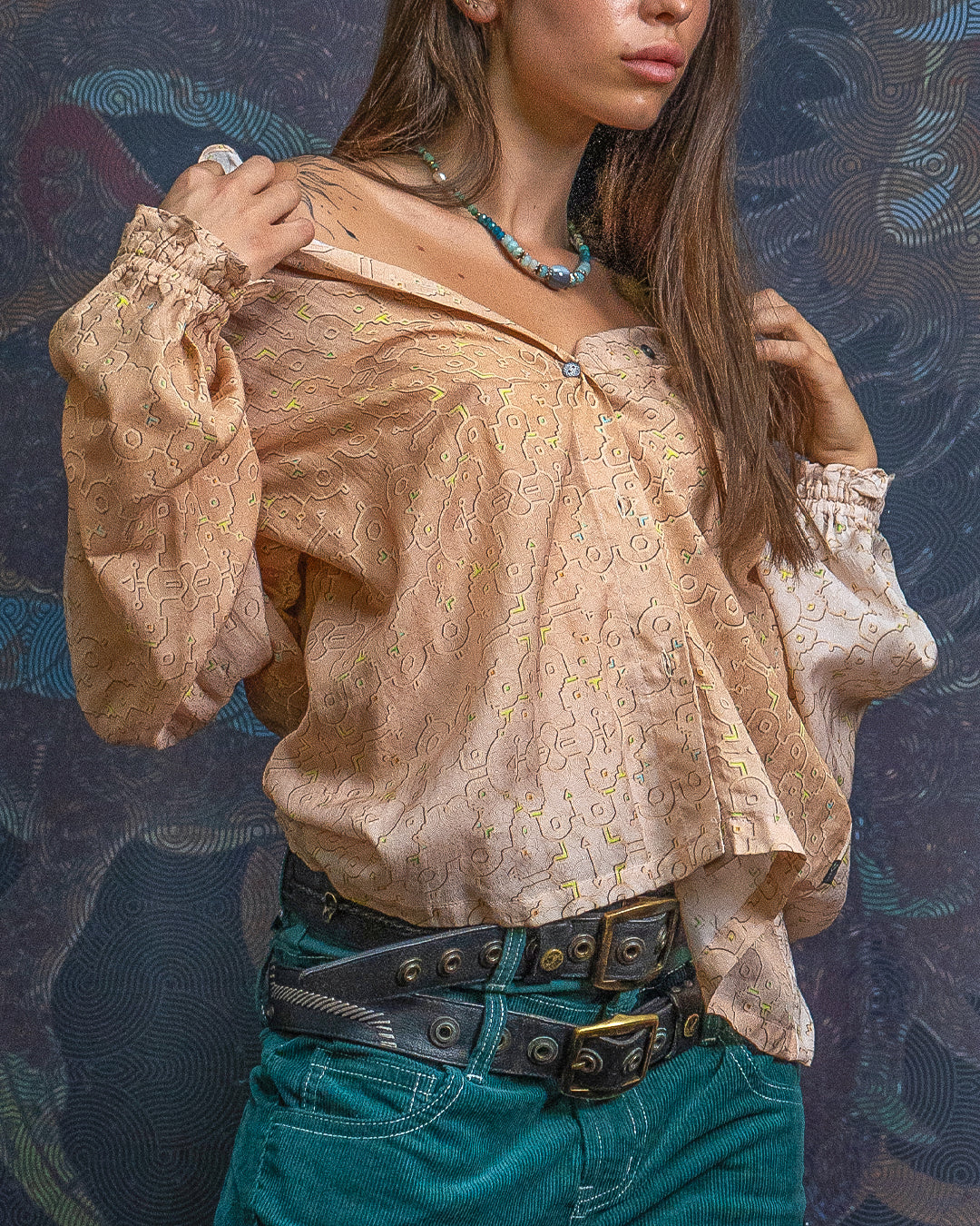 Shirt Woman Longsleeve Frufru / Bio Farms Bamboo - REBIRTH OF IKARO Whitesands